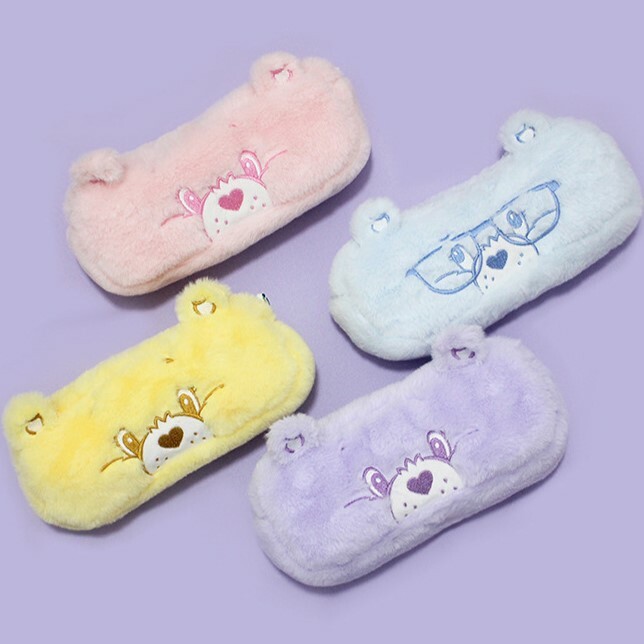 《5500》carebears可愛毛絨刺綉筆袋