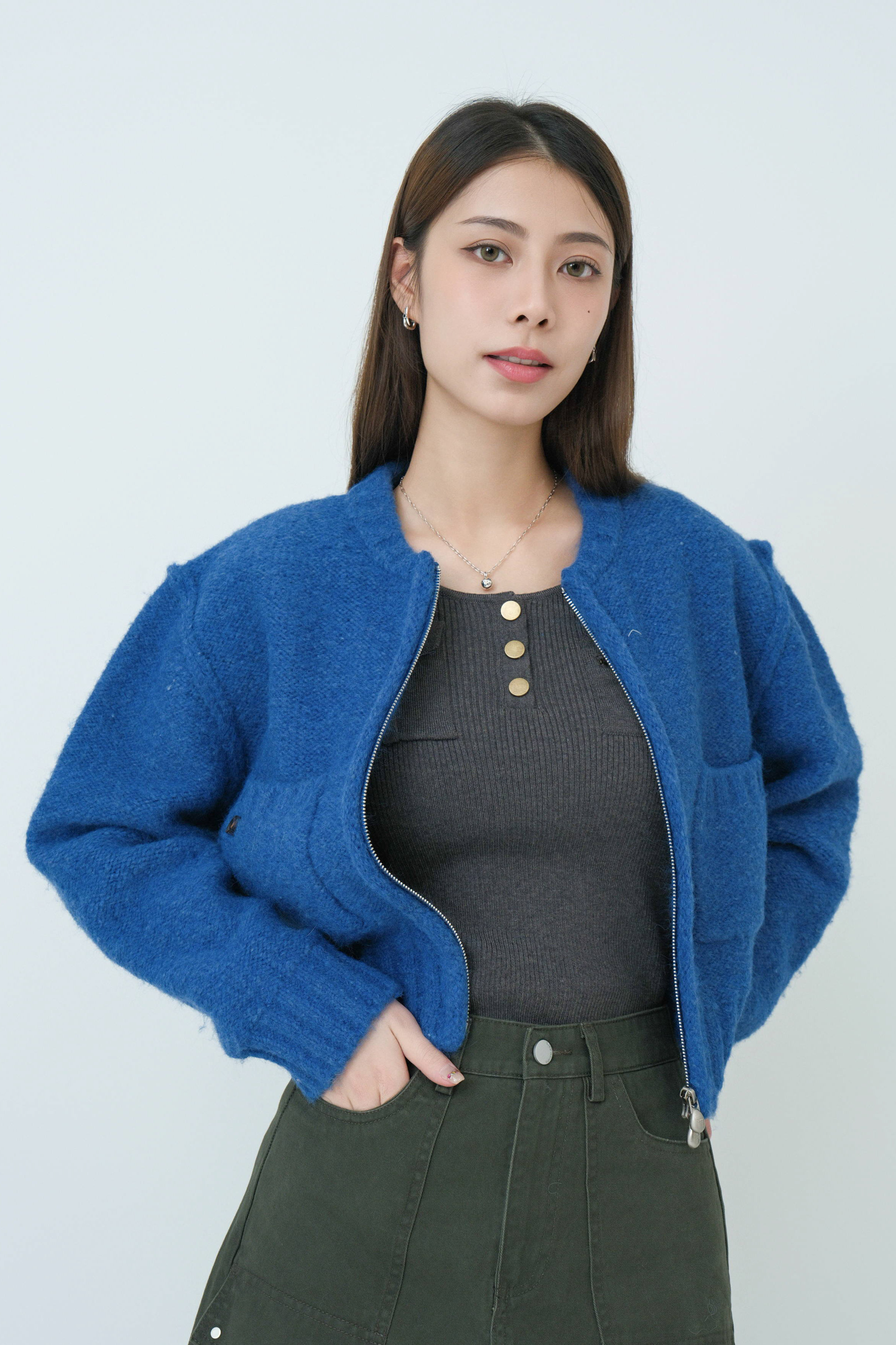 反骨雙袋拉鍊冷外套 (現貨款式）