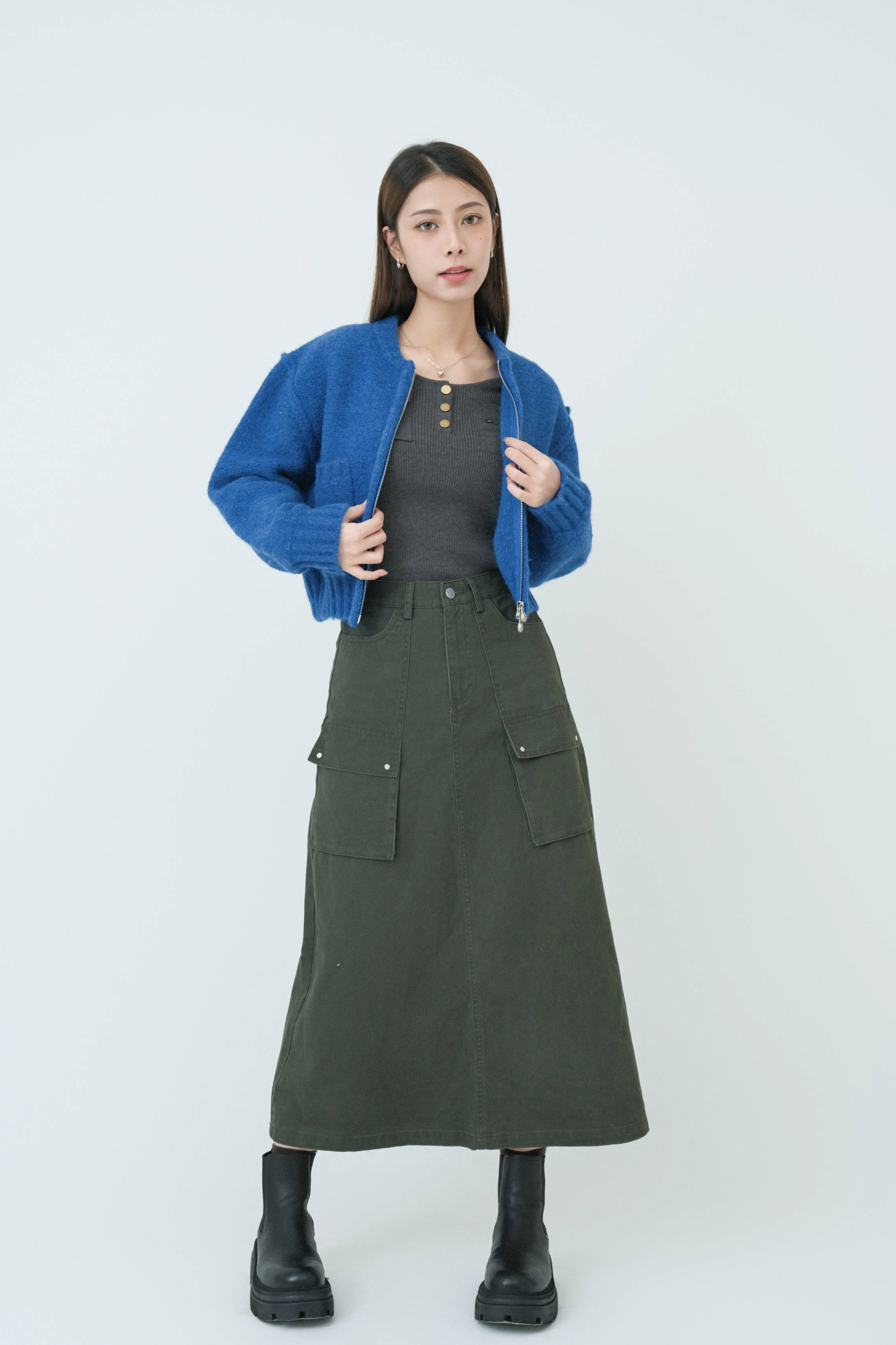 反骨雙袋拉鍊冷外套 (現貨款式）