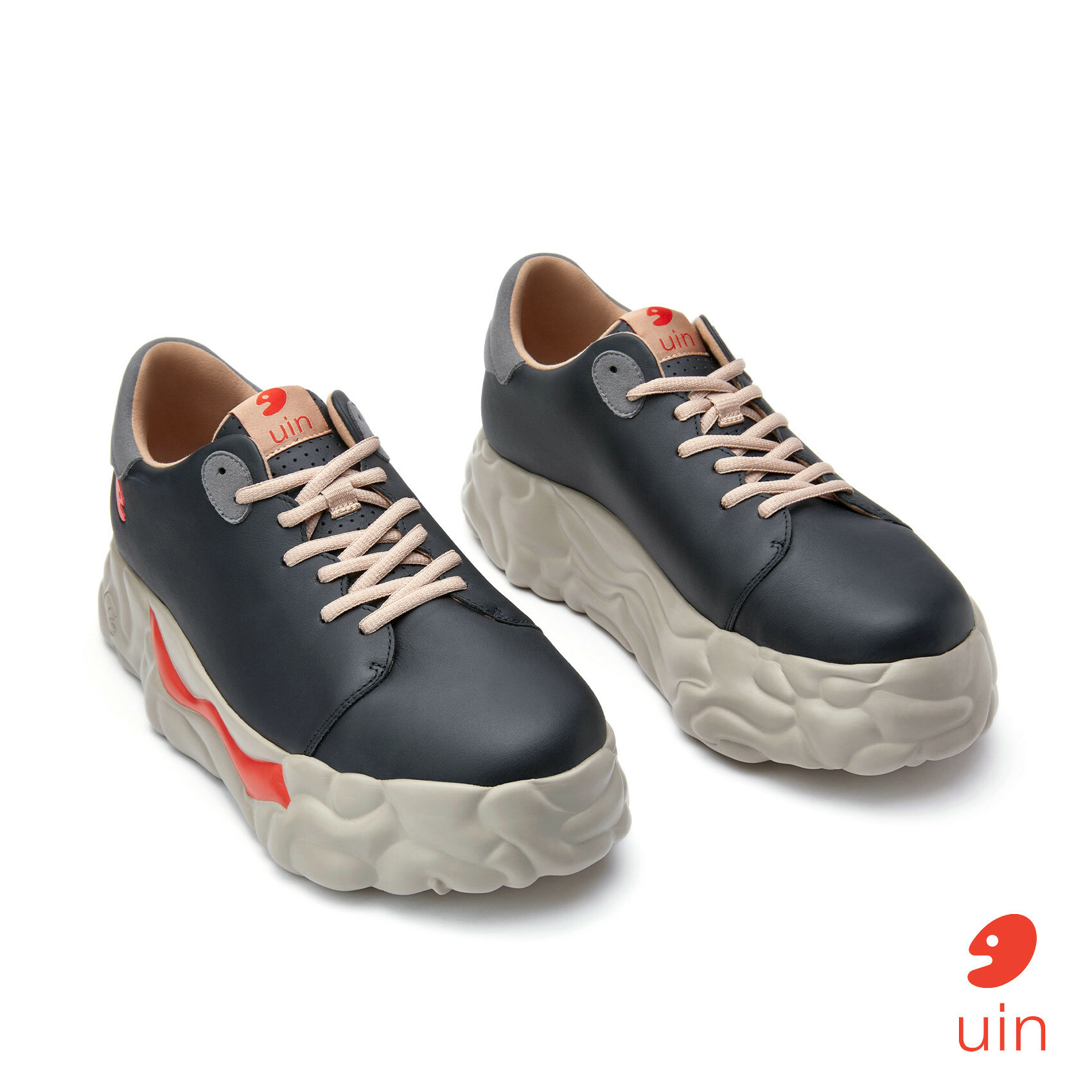 【Uin】西班牙原創設計 |黯夜黑 薩那莫斯2 男鞋 彩繪鞋 休閒鞋 懶人鞋