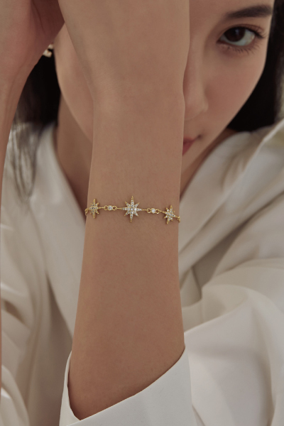 細緻鋯石星芒手鍊