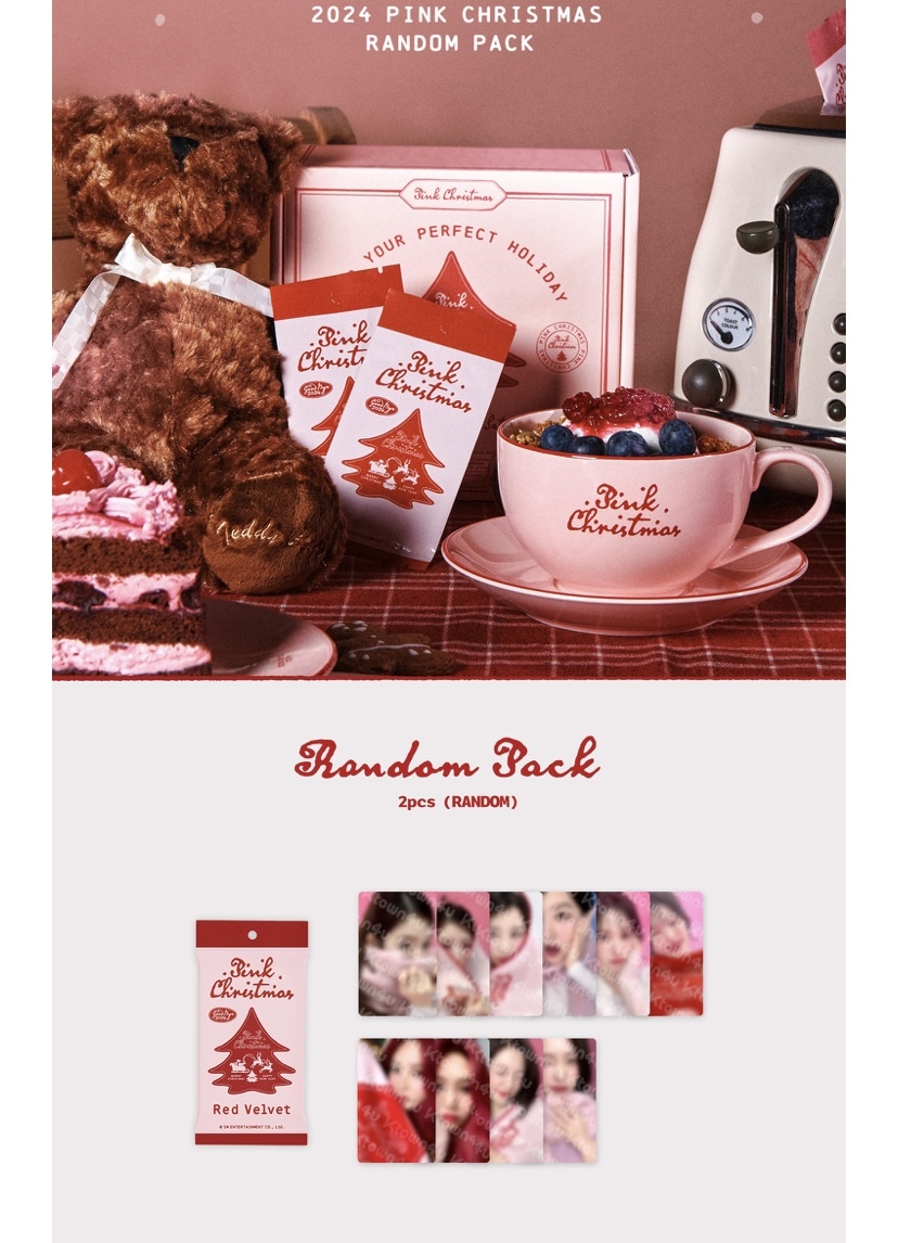 Red Velvet pink Christmas random photo card 2024