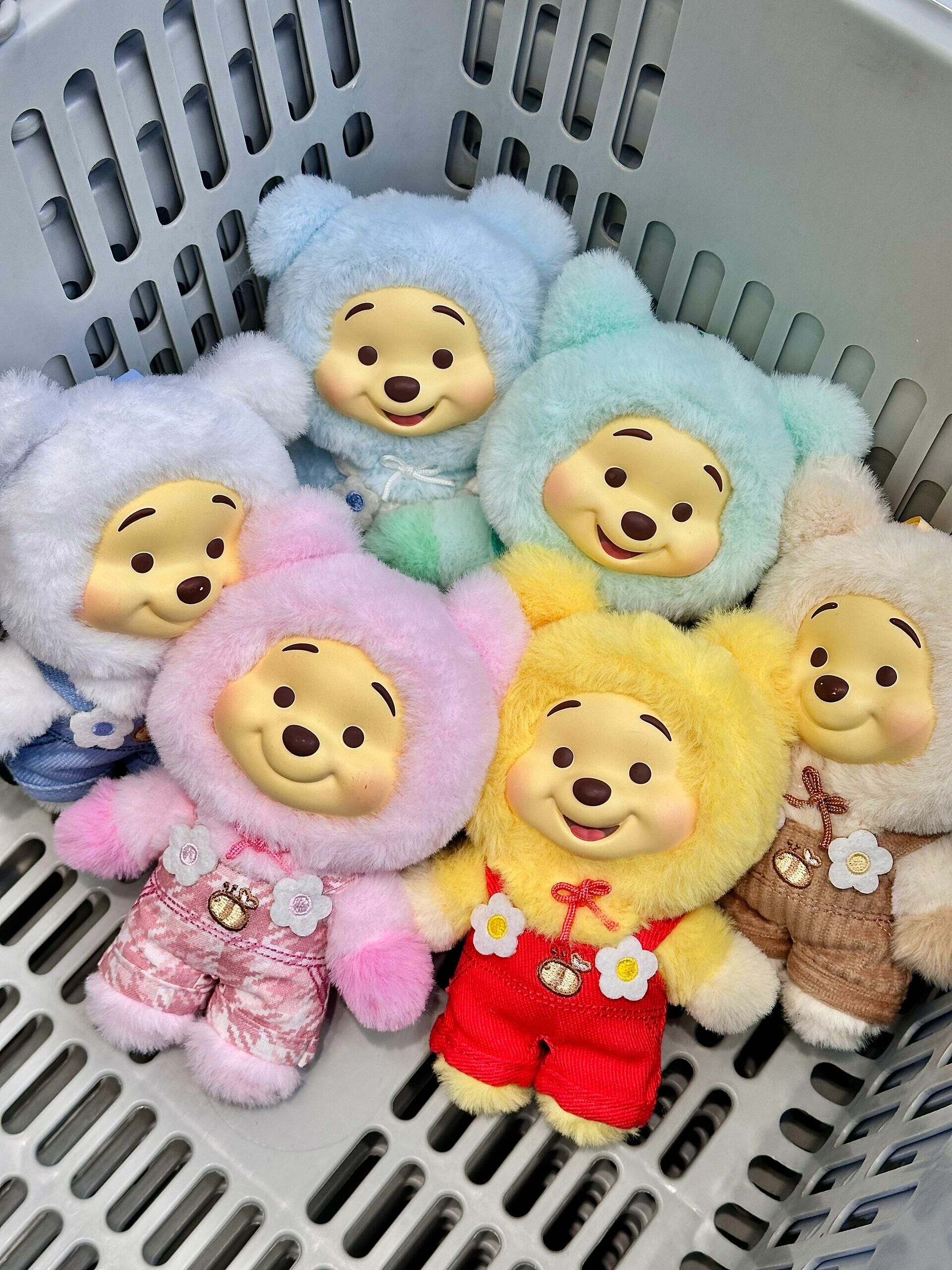 迪士尼 正版授權 小熊維尼 糖果系列 糖膠毛絨公仔 吊飾 燈芯絨 牛仔 帆布 盲盒 6+1款(任買兩件711免運)/預購