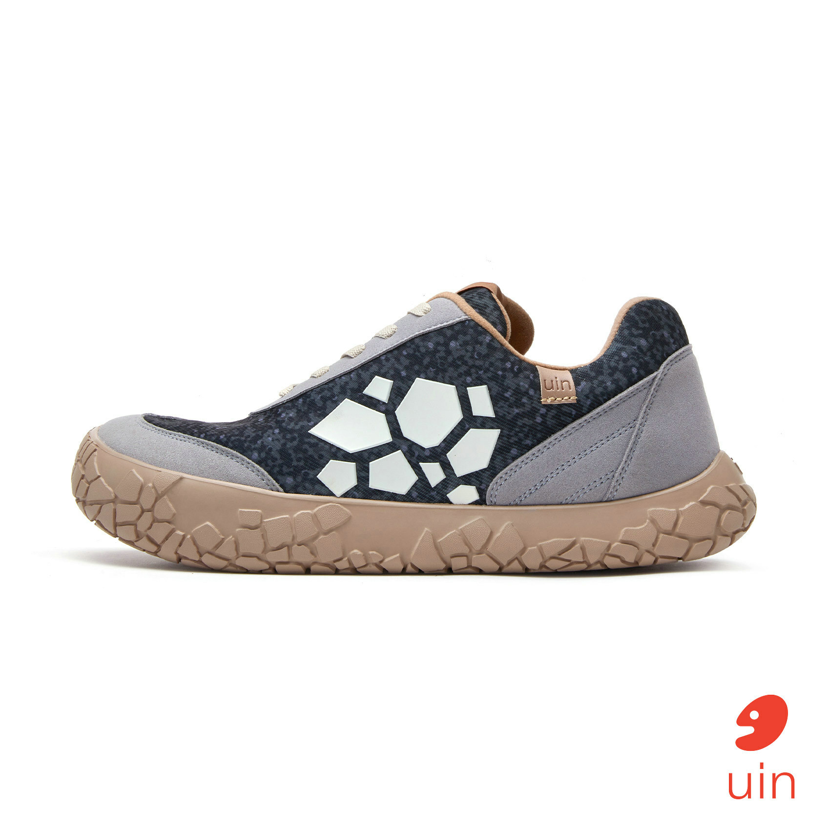 【Uin】西班牙原創設計 | 星夜黑 馬賽克1 男鞋 彩繪鞋 休閒鞋 懶人鞋