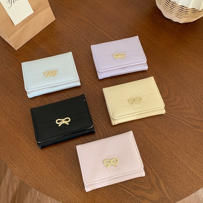 Ribbon Bow Candy Color Wallet