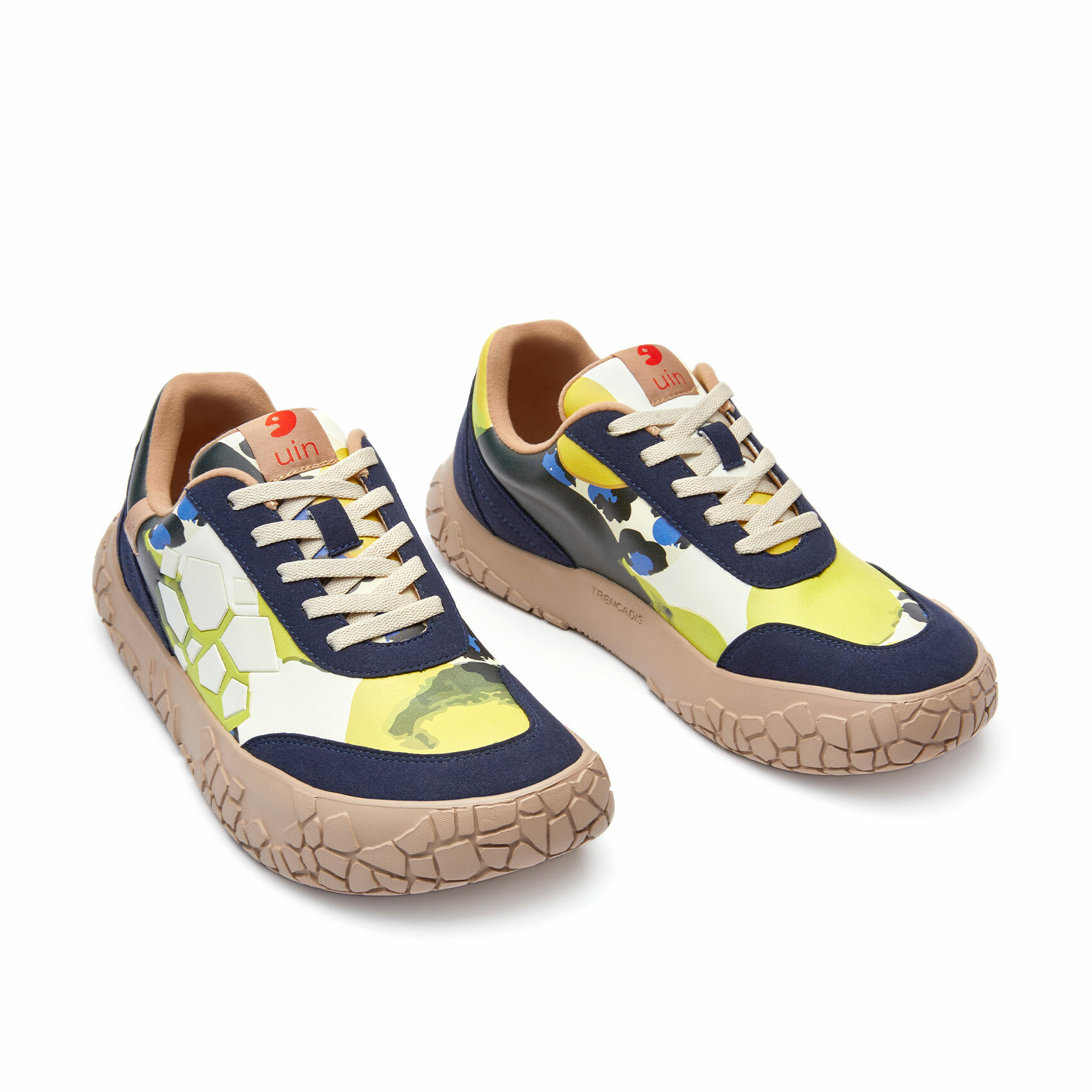 【Uin】西班牙原創設計 | 彩色皮紋 馬賽克1 男鞋 彩繪鞋 休閒鞋 懶人鞋