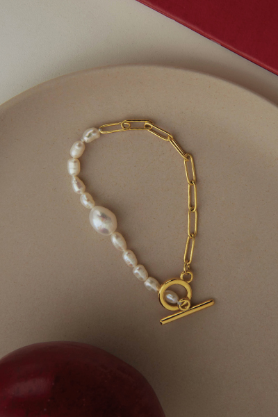 不規則珍珠T扣手鍊