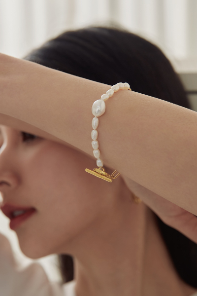 不規則珍珠T扣手鍊