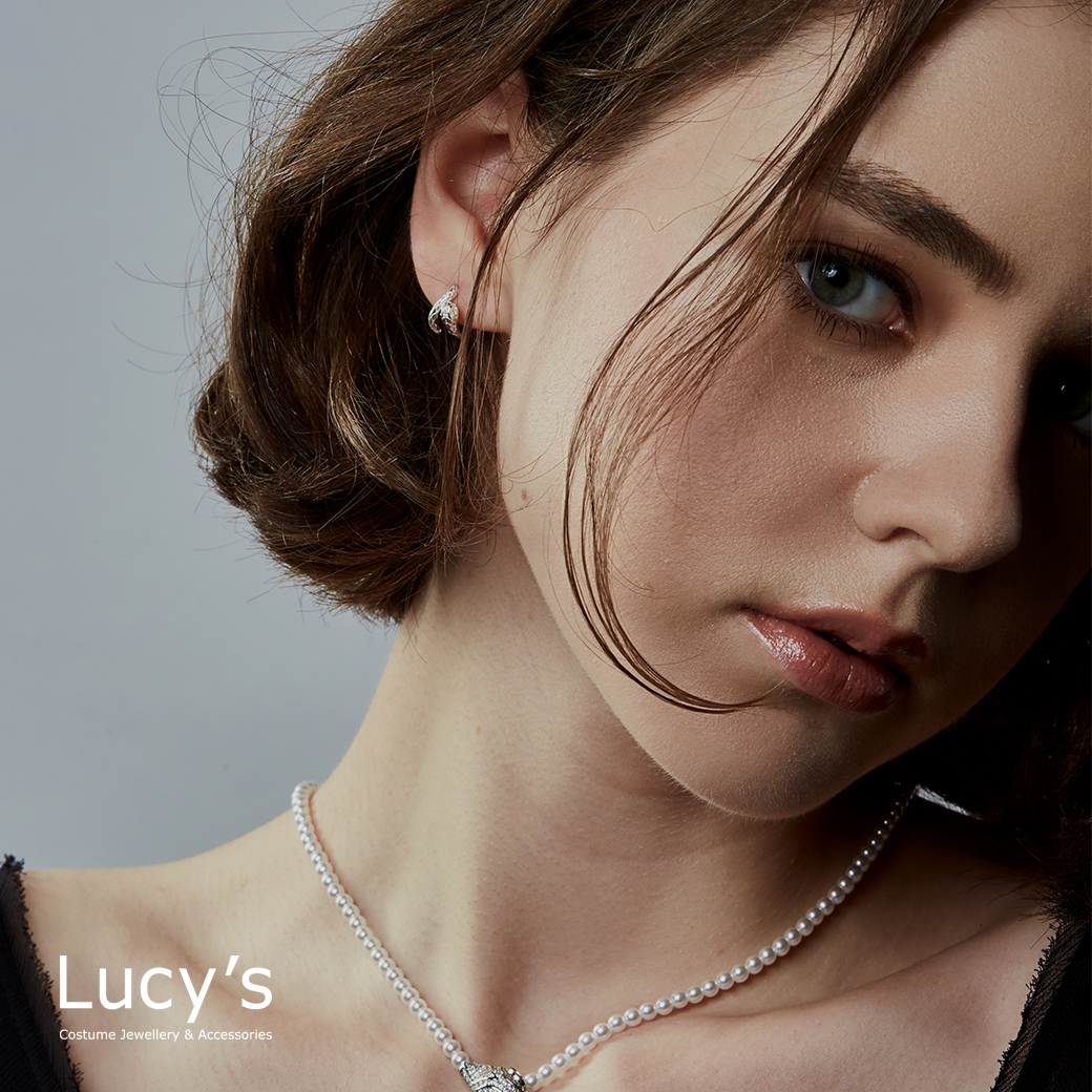 925純銀 秘境蛇語 易扣耳環 (121588)