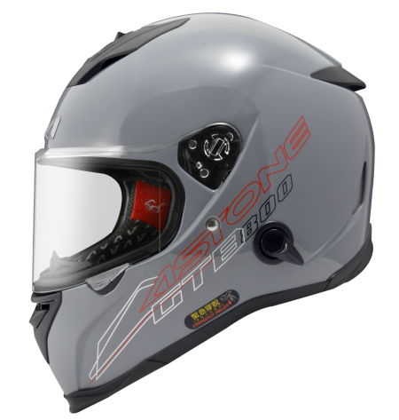 ASTONE GTB800 亮光水泥灰 素色 內墨片 全罩式帽款