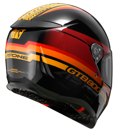 ASTONE GTB800 黑 AO10紅 彩繪 內墨片 全罩式帽款