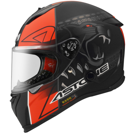 ASTONE GTB800 平光黑 AO5紅 彩繪 內墨片 全罩式帽款