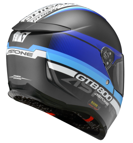 ASTONE GTB800 平光黑 AO10藍 彩繪 內墨片 全罩式帽款