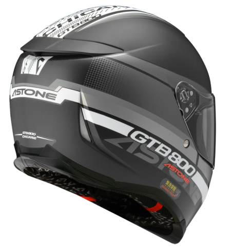 ASTONE GTB800 平光黑 AO10銀 彩繪 內墨片 全罩式帽款