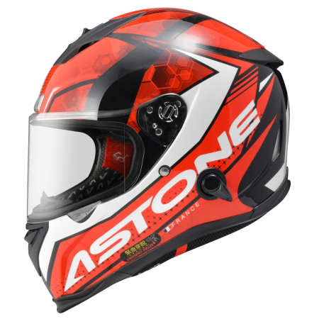 ASTONE GTB800 黑 AO11紅 彩繪 內墨片 全罩式帽款