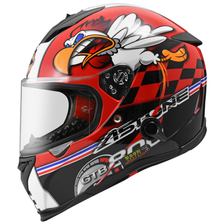 ASTONE GTB800 紅 AO18 黑 彩繪 內墨片 全罩式帽款