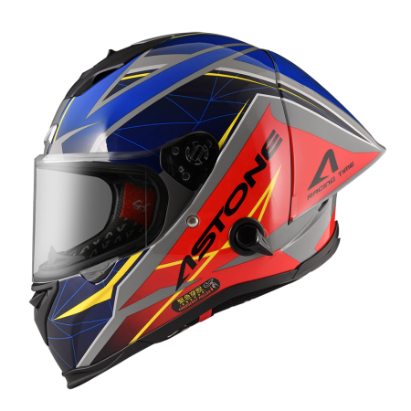 ASTONE GTB800 AO25水泥灰 藍 白 彩繪 內墨片 全罩式帽款