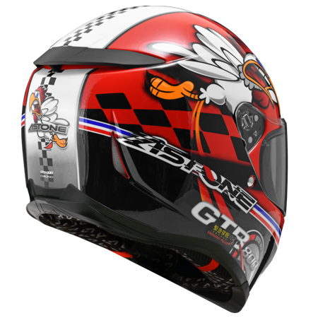 ASTONE GTB800 紅 AO18 黑 彩繪 內墨片 全罩式帽款