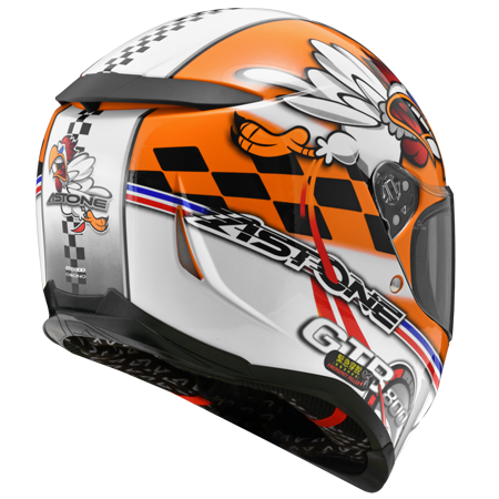 ASTONE GTB800 橙黃 AO18 黑白 彩繪 內墨片 全罩式帽款