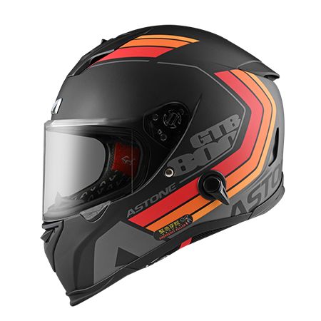 ASTONE GTB800 平黑 AO35紅 彩繪 內墨片 全罩式帽款