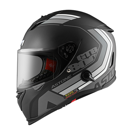 ASTONE GTB800 平黑 AO35銀 彩繪 內墨片 全罩式帽款