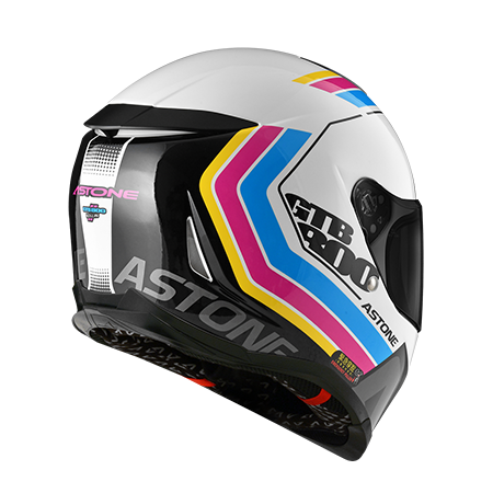 ASTONE GTB800 白 AO35 藍 彩繪 內墨片 全罩式帽款