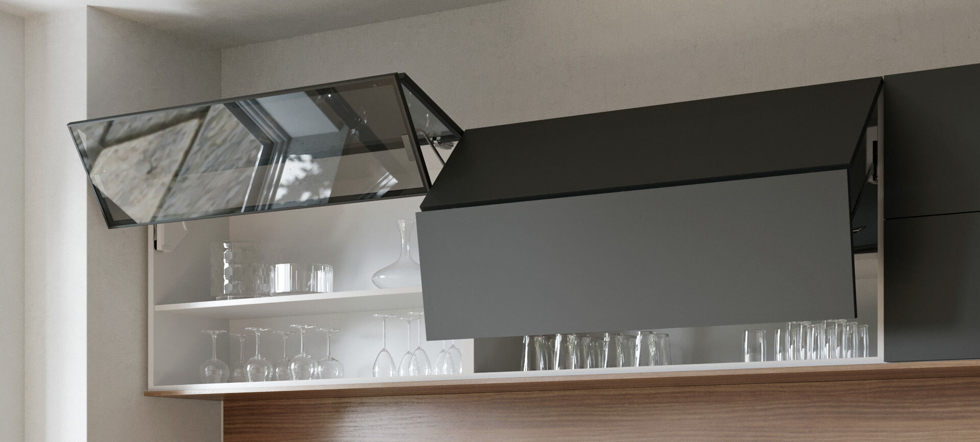 吊櫃摺疊門鉸 可調油壓緩衝