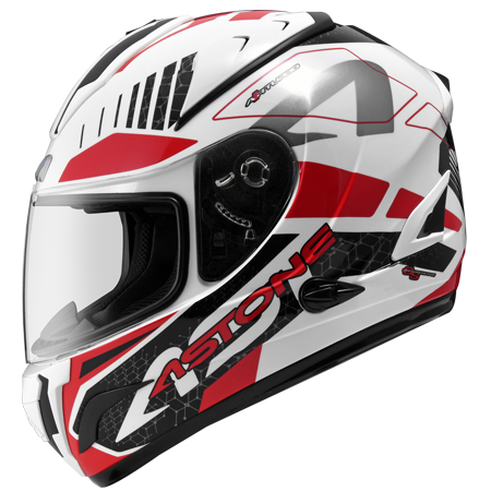 ASTONE GTB600 白 II71紅 彩繪 內墨片 全罩式帽款