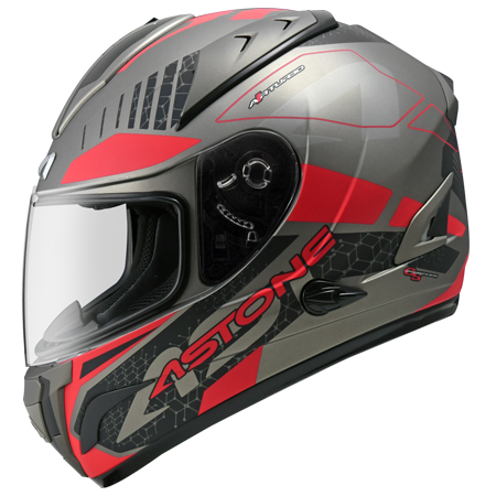 ASTONE GTB600 平光黑銀 II71灰紅 彩繪 內墨片 全罩式帽款
