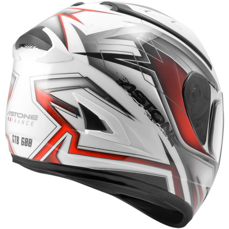 ASTONE GTB600 白 II66紅 彩繪 內墨片 全罩式帽款