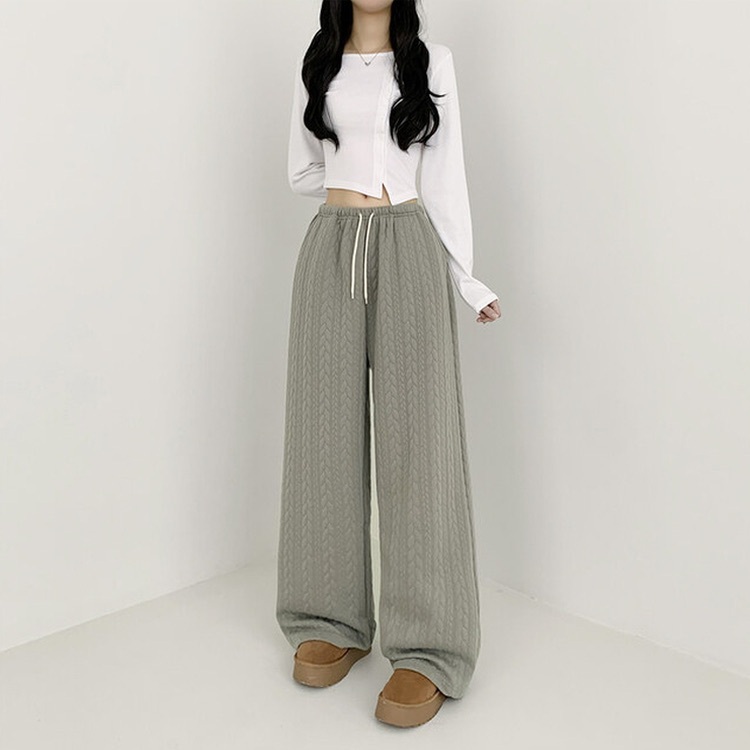 【優惠現貨】韓國冬季麻花紋長褲（4色）