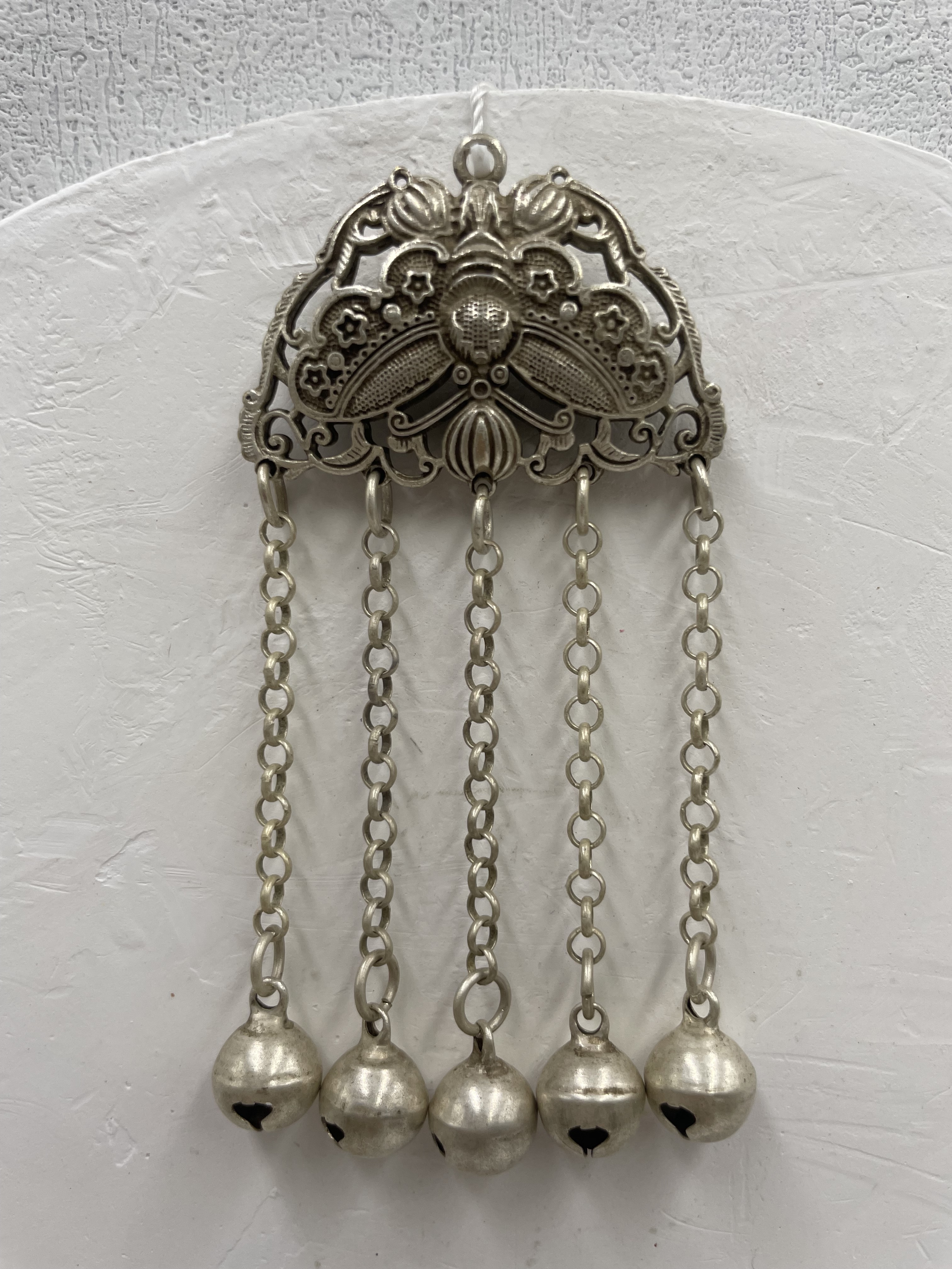 No.16藏銀小蝴蝶鈴鐺鏈條墜飾9cm