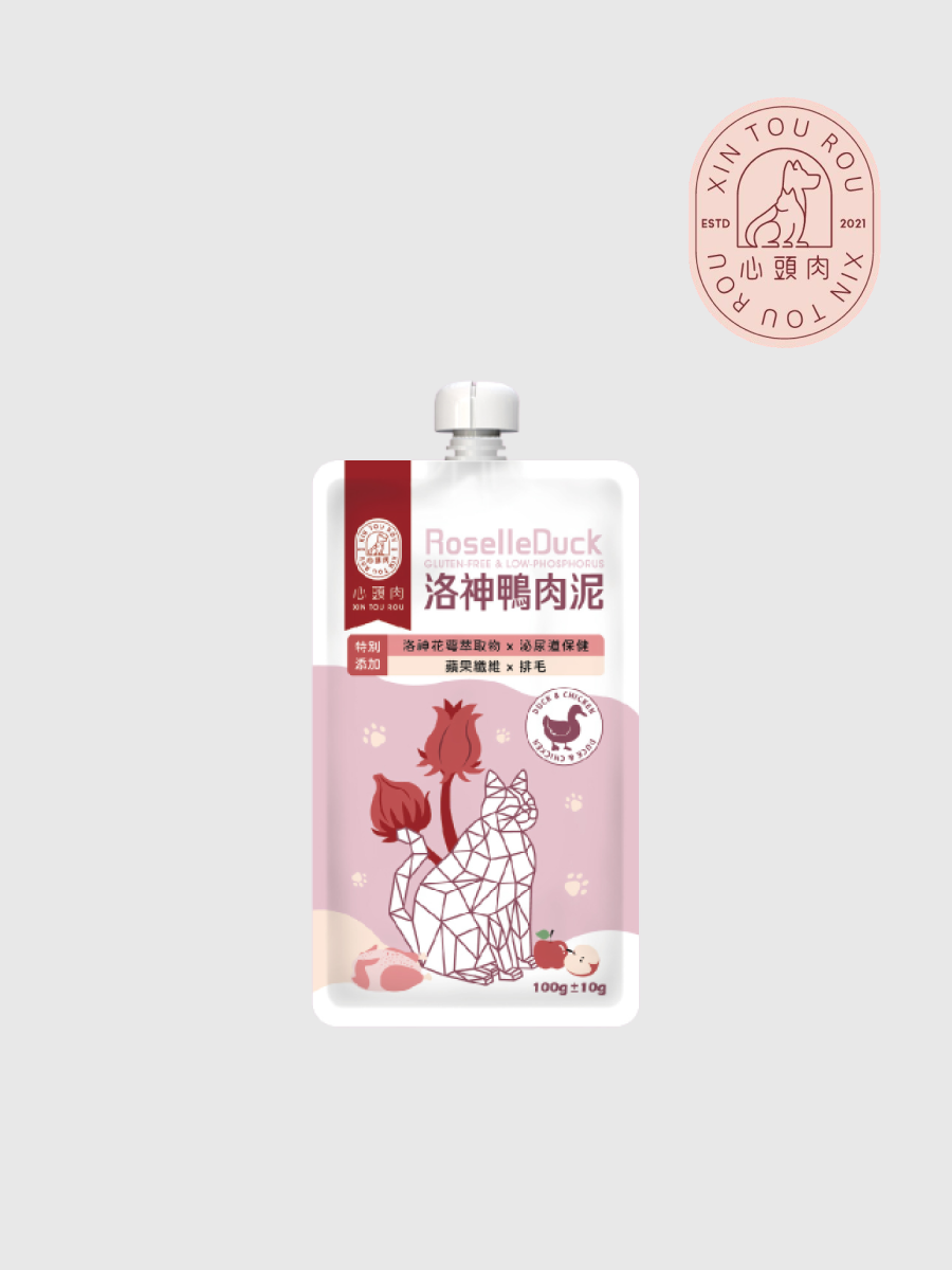 【心頭肉】貓咪100g洛神主食包｜洛神鴨肉肉泥