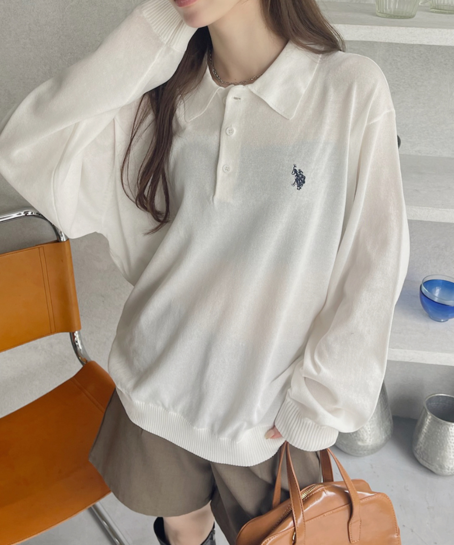 🇯🇵U.S. POLO ASSN. X Ada. 排扣 POLO衫 針織衫 微透膚 長袖 / 預購