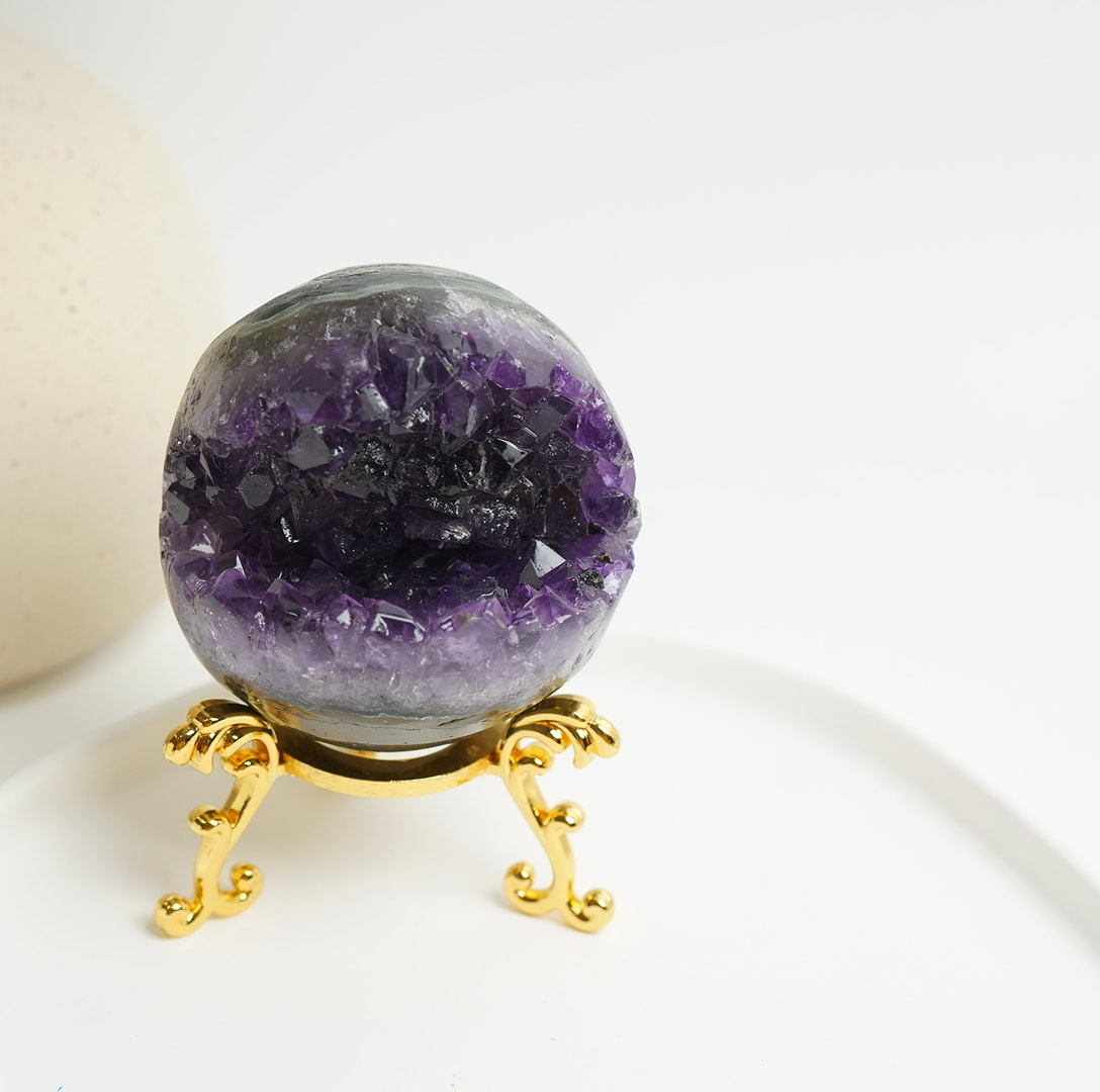 紫王紫開口笑｜IG抽籤結緣｜附銀底座