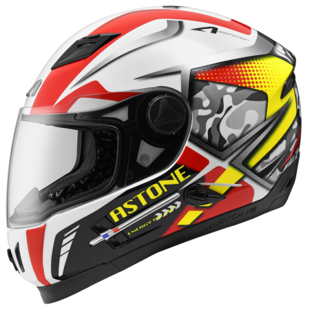 ASTONE ROADSTAR 白 WW13黃 彩繪 內墨片 全罩式帽款