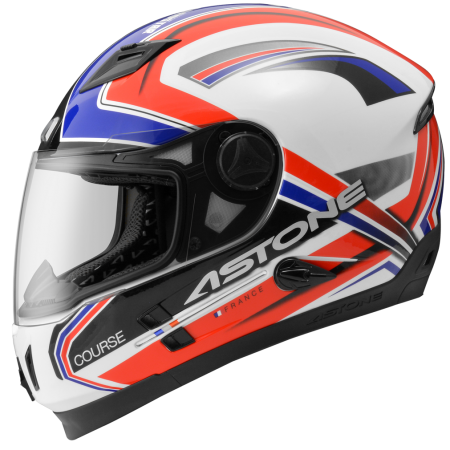 ASTONE ROADSTAR 白 WW12紅藍 彩繪 內墨片 全罩式帽款