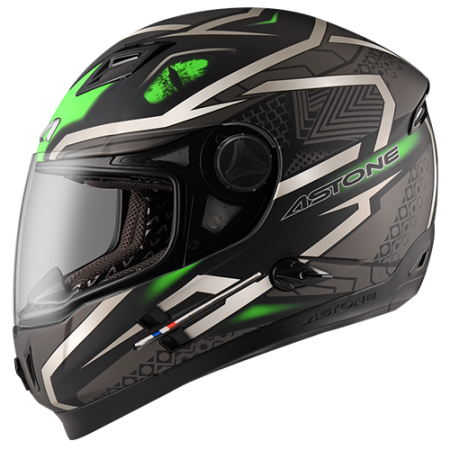 ASTONE ROADSTAR 平黑 WW15綠 彩繪 內墨片 全罩式帽款
