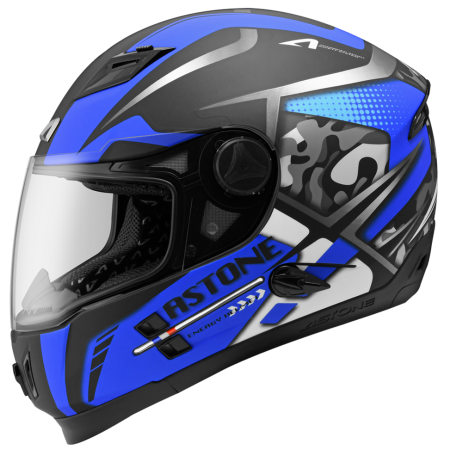 ASTONE ROADSTAR 平光黑 WW13藍 彩繪 內墨片 全罩式帽款