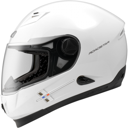 ASTONE ROADSTAR 亮光白 素色 內墨片 全罩式帽款