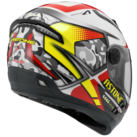 ASTONE ROADSTAR 白 WW13黃 彩繪 內墨片 全罩式帽款