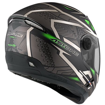 ASTONE ROADSTAR 平黑 WW15綠 彩繪 內墨片 全罩式帽款