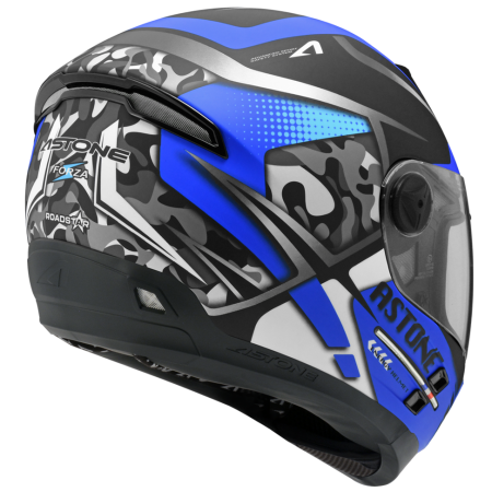 ASTONE ROADSTAR 平光黑 WW13藍 彩繪 內墨片 全罩式帽款