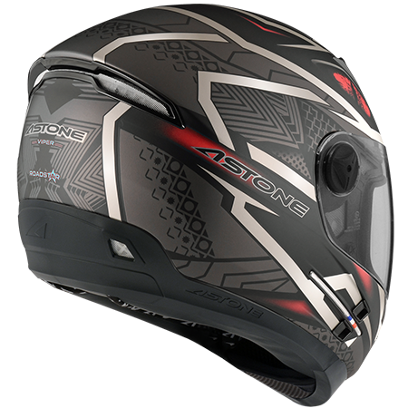 ASTONE ROADSTAR 平黑 WW15紅 彩繪 內墨片 全罩式帽款