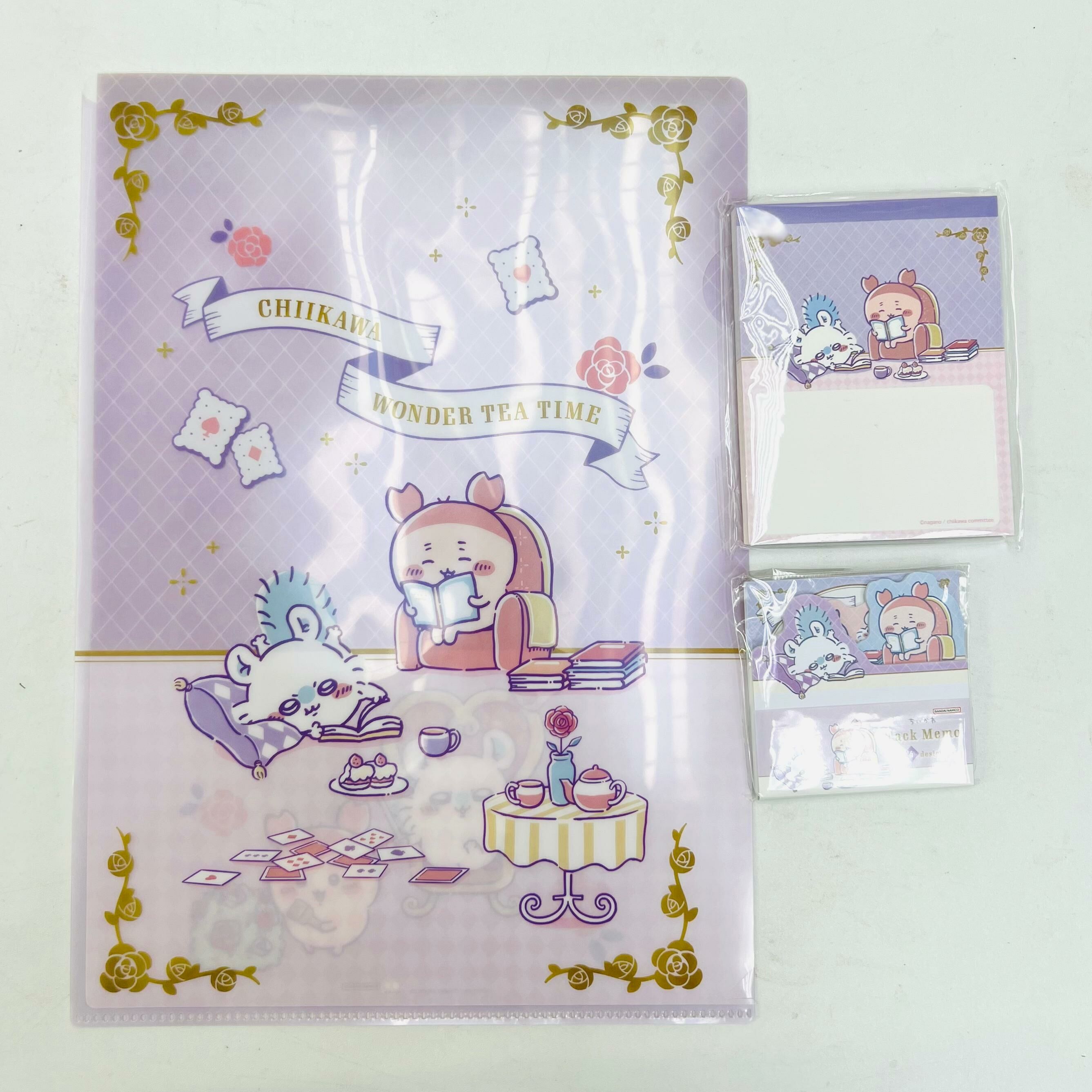 (set of 3) Chiikawa  Tea Time A (Memo + Folder)