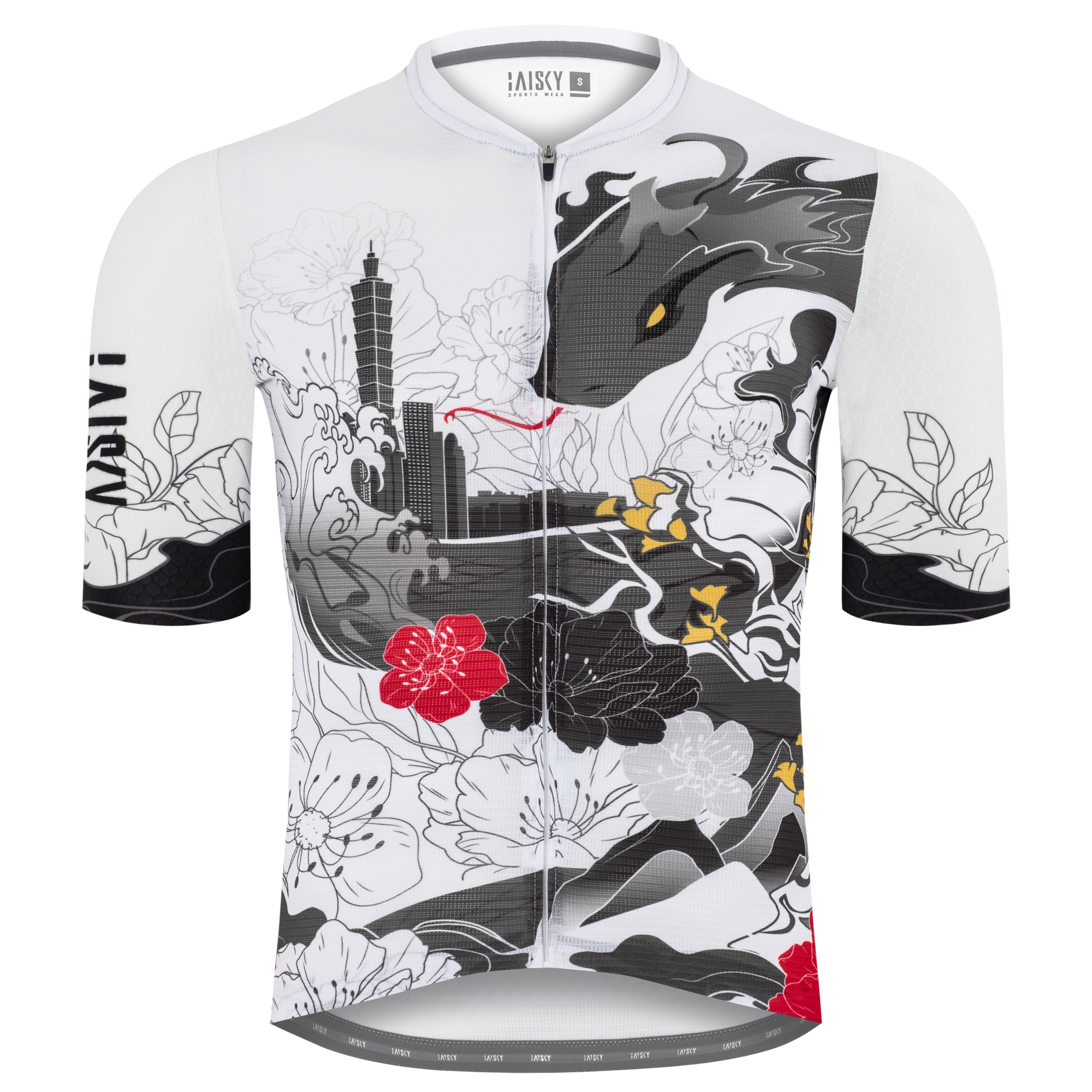 男款空力極短車衣 靈蛇 白