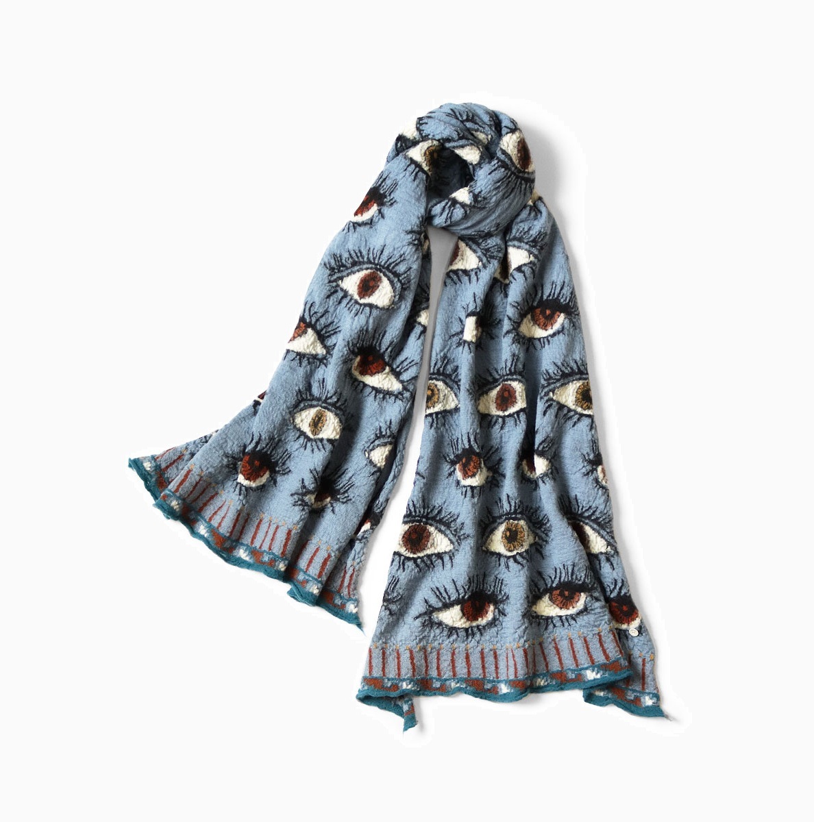 KAPITAL SPEAKEASY WOOL MUFFLER - BLUE PRE ORDER ITEM (預訂中)