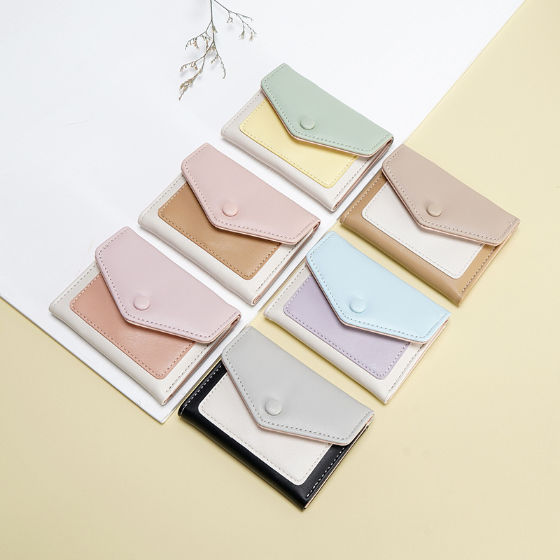 Dopamine-Colored Korean-Style Cardholder Wallet