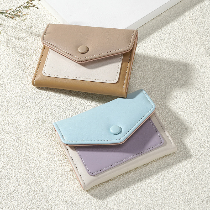 Dopamine-Colored Korean-Style Cardholder Wallet