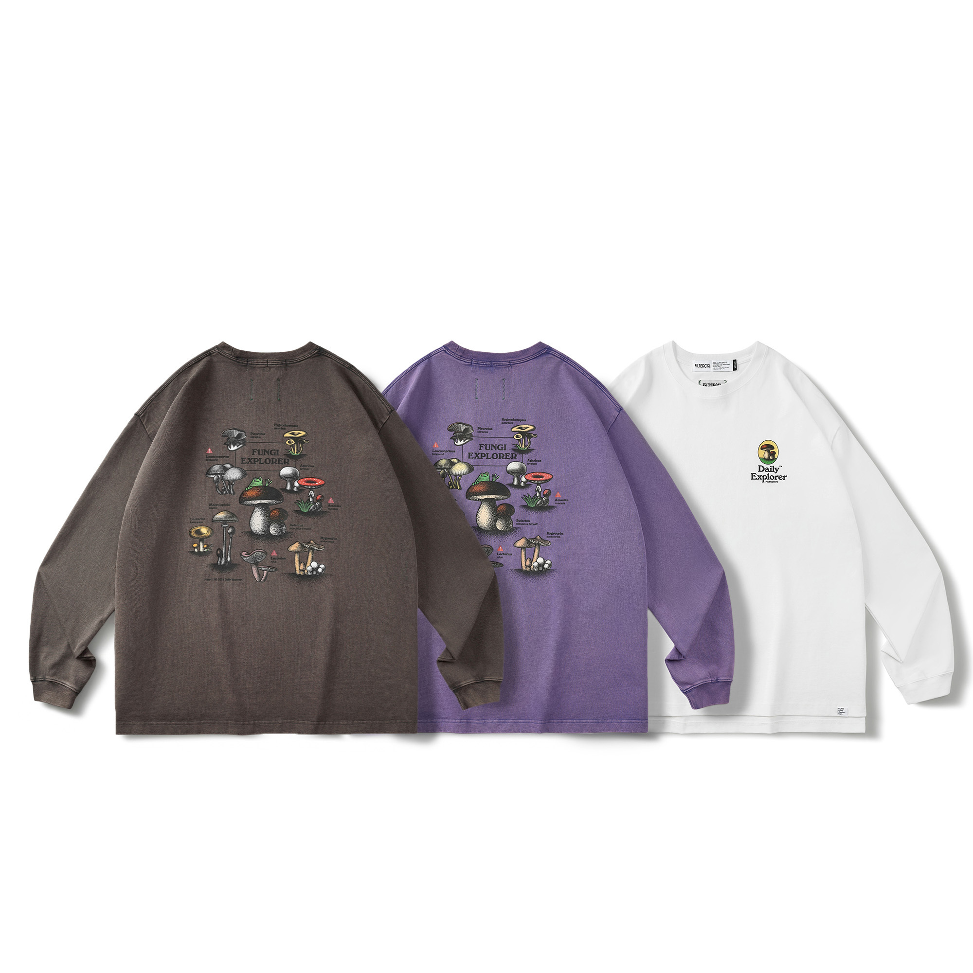 Filter017 蕈菇探索者圖像洗舊長T